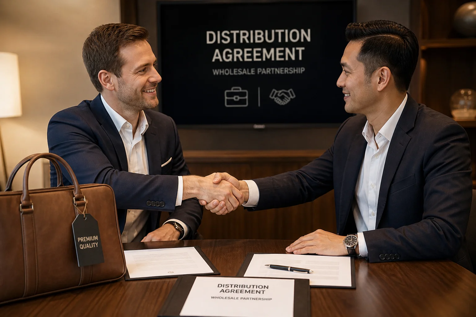 Signing a wholesale distribution agreement