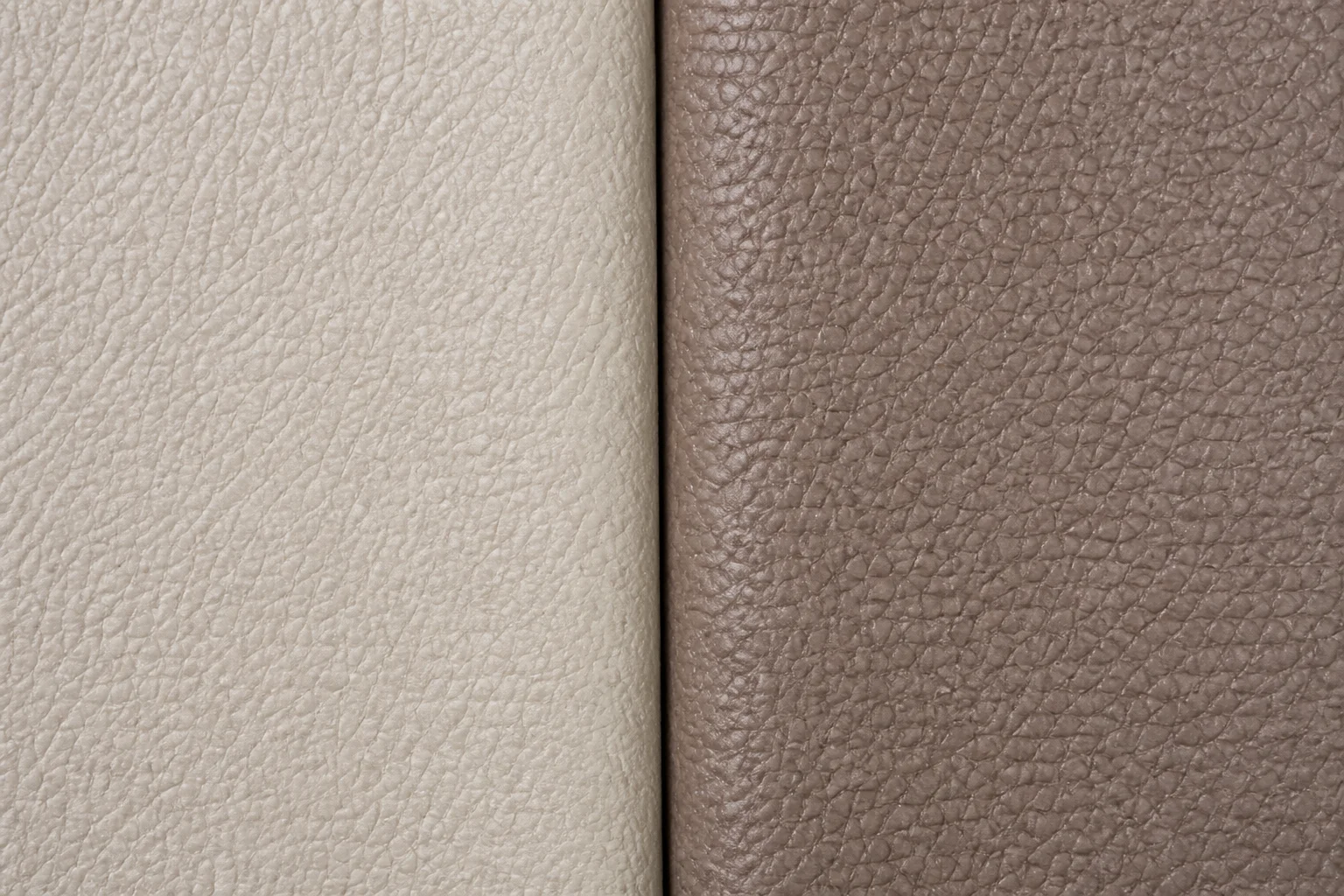 Textured vegan leather surface comparison in neutral tones
